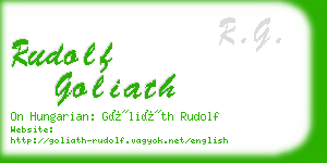 rudolf goliath business card